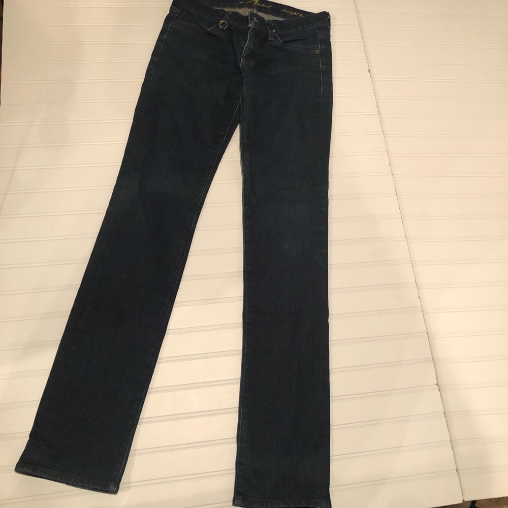 7 FAM Dark Straight Leg Jeans - Picture 2 of 10